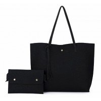 Women's Faux Leather Tote Shoulder Purses Bag for women, Big Capacity Tassel Handbag